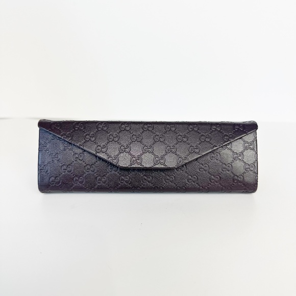 Gucci Accessories - Gucci Brown Leather Eye Glasses case